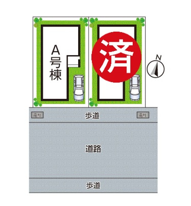 明石市西明石町　新築一戸建ての区画図|全2区画