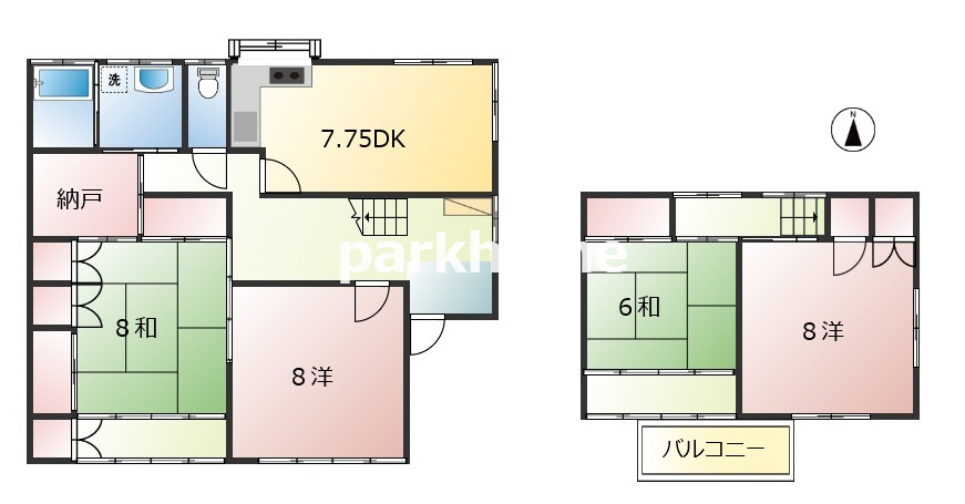 高知市春野町平和　中古戸建の間取り