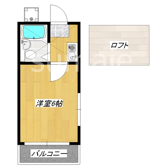 ルミエール星野の間取り|2面採光の明るいお部屋です♪
