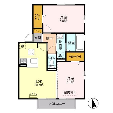 仲介手数料（賃料の1.10ヵ月）の50％OFF対象物件！の間取り
