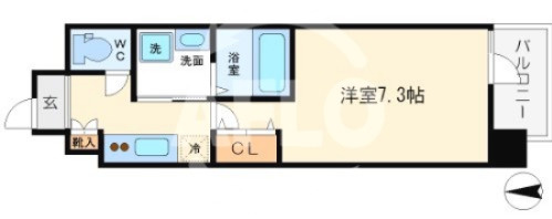 エスリード難波SOUTHの間取り|エスリード難波サウス　間取り