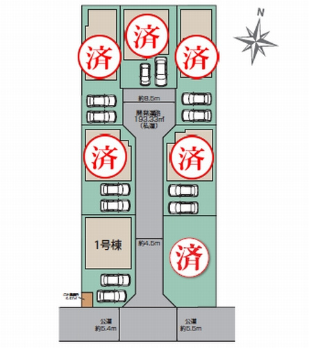 【区画図】 | 【仲介手数料０円】平塚市四之宮2丁目　新築一戸建て　1号棟　全7棟 | 平塚市四之宮2丁目　新築一戸建て　全7棟