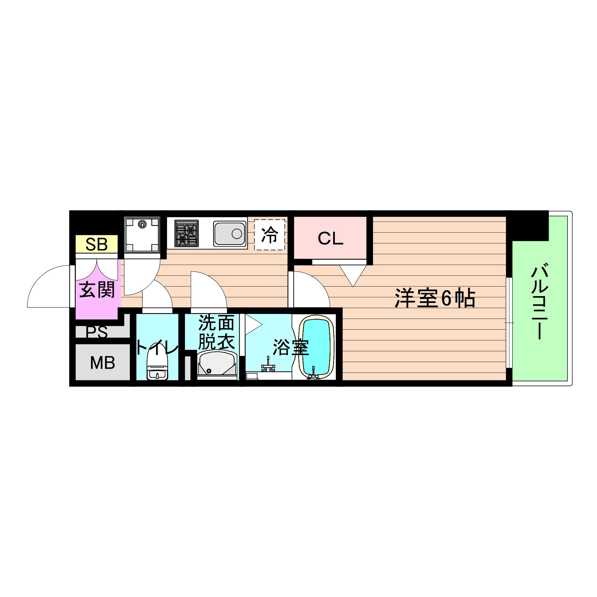 大阪市都島区都島本通３丁目の賃貸マンションの間取り
