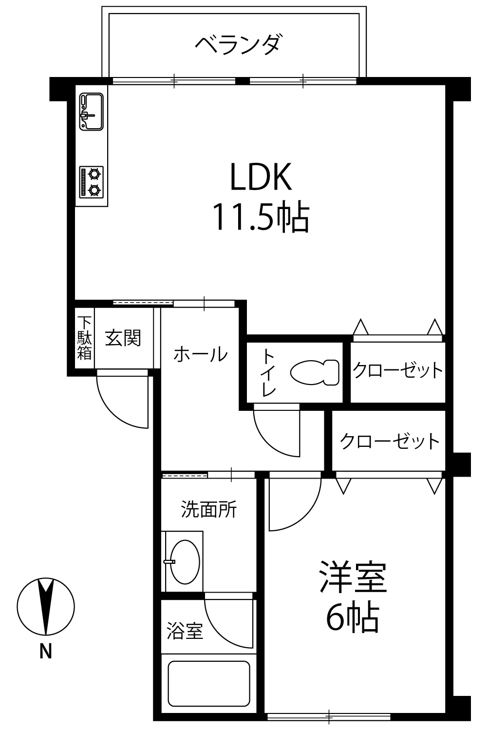 エレーヌ白山の間取り