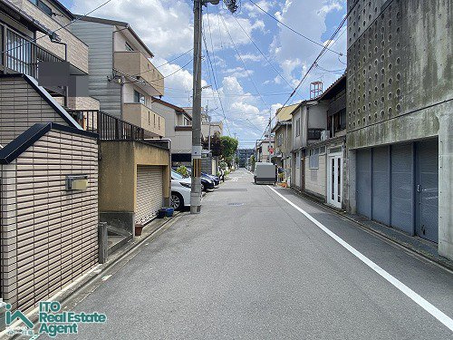 大将軍一条町 建築条件付 土地の前面道路含む現地写真