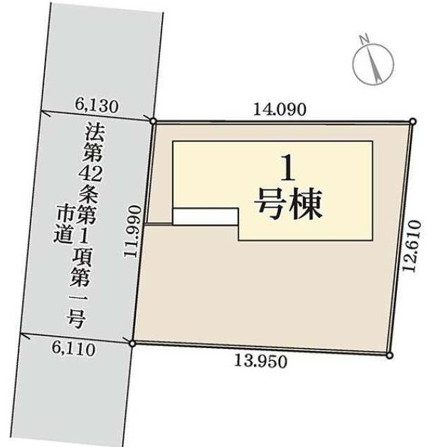 藤岡市下大塚（全1棟）1号棟の区画図