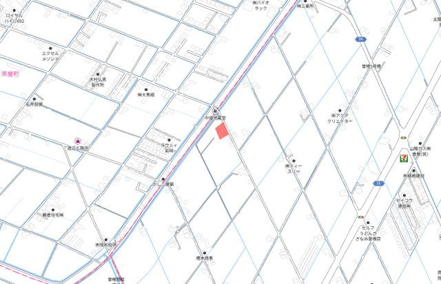 南区曽根　3区画の地図