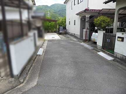 安佐北区可部南１丁目の前面道路含む現地写真