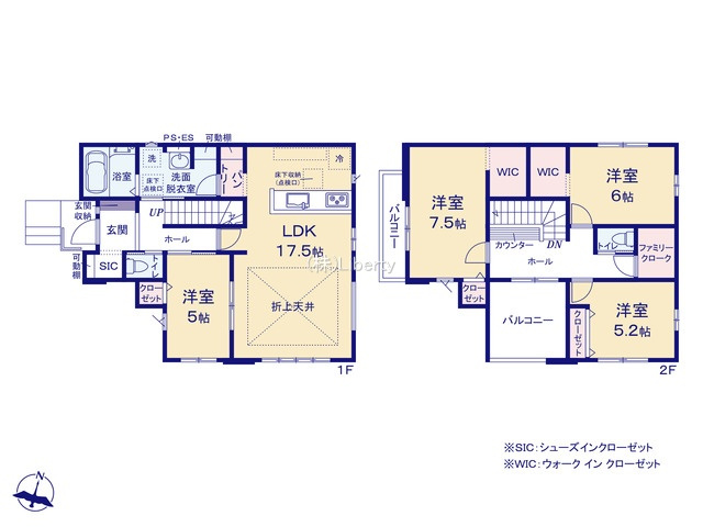 水戸市本町4期　新築戸建の間取り