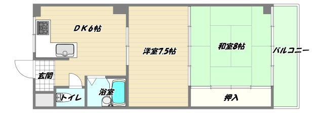 大阪市東淀川区西淡路１丁目の賃貸マンションの間取り
