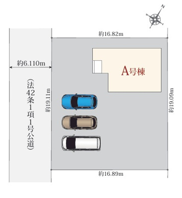 【区画図】 | 沼津市下香貫3009番　新築一戸建て　全1棟