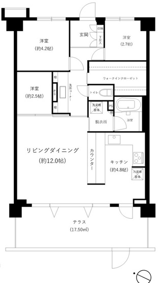 【間取り】 | クリオ茅ヶ崎柳島海岸