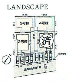 羽村市羽加美1丁目　新築戸建全4棟の区画図