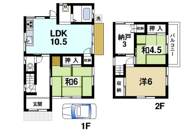六条西３丁目戸建の間取り