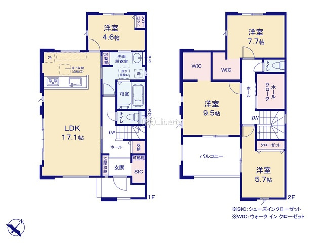 牛久市南20期　新築戸建の間取り