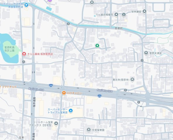 ●29(土)30(日)現地案内可能！　奈良市菅原町　ラスト1邸の地図