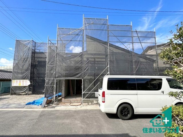 ●26(土)27(日)現地案内可能！　奈良市菅原町　ラスト1邸の外観|建築中ですが現地を見ると分かる事もございますので、ぜひ一度現地をご覧ください。