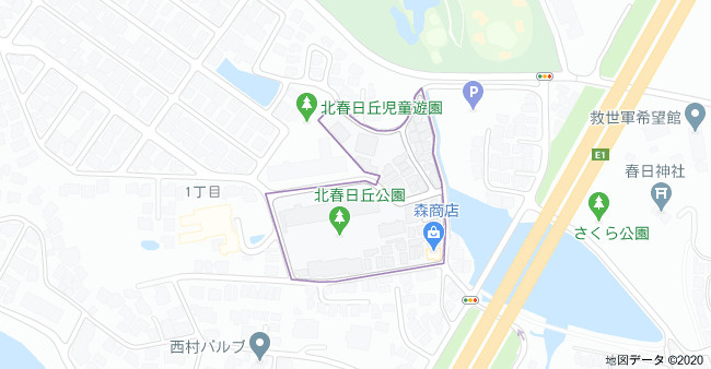 茨木春日丘グリーンハイツの地図