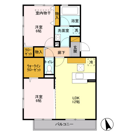 【間取り】 | コモレビ大蔵　F