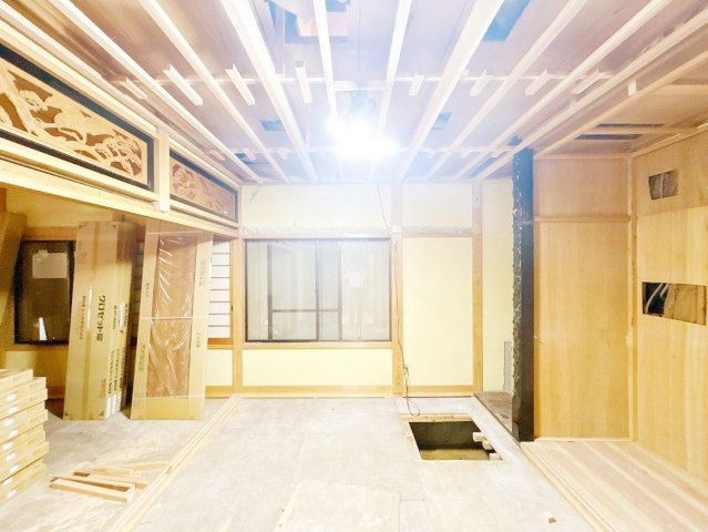 ひたちなか市殿山町2丁目　中古戸建の洋室|【リフォーム中6.1】和室は洋室6.5帖に変更します。床フローリング張、天井・壁クロス、建具交換、照明交換します。