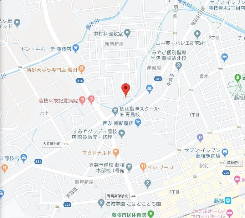 セジュール新南新屋の地図