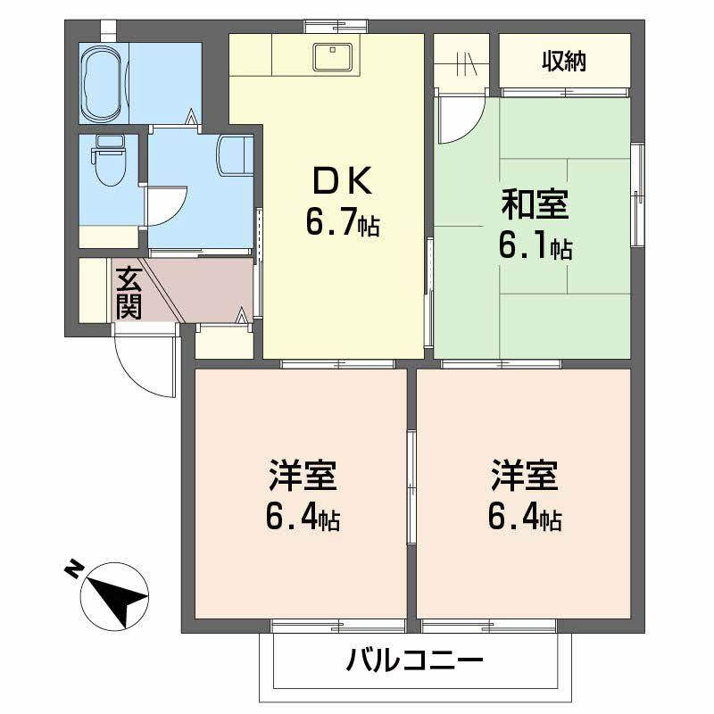 ハイムＡ．Ｄ．２１ Ｃ棟の間取り