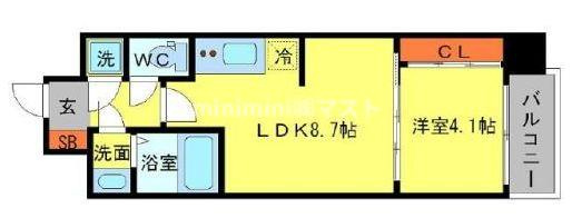 セレニテ本町エコートの間取り