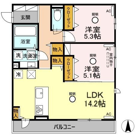 サニーヒルⅡの間取り