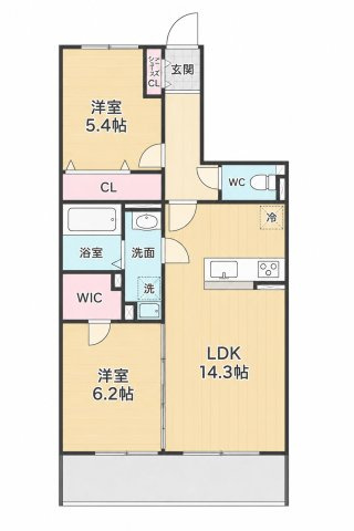 アミューザン筑紫の間取り|別号数タイプ