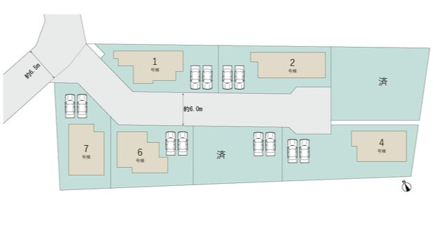 グラファーレ船橋市旭町5丁目4期の区画図