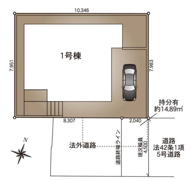 船橋市八木が谷１丁目第１５の区画図