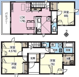 さいたま市大和田町18期　2号棟の間取り