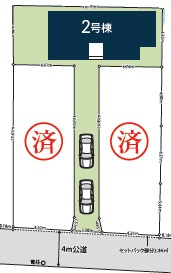 さいたま市大和田町18期　2号棟の区画図
