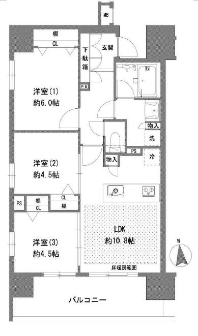 プライマル八王子横山町の間取り