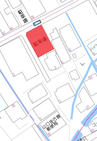 山口市金古曽町の売地の土地図
