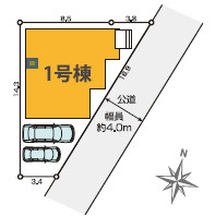 越谷市蒲生東町 新築分譲住宅の区画図