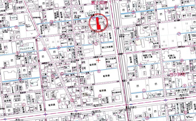 別府市富士見町の地図
