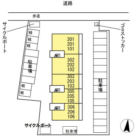 マルテ・エスト美咲野の区画図