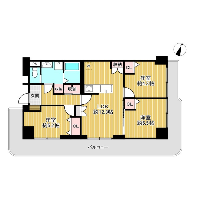 守口ハイライフB棟の間取り