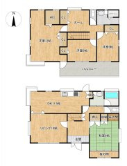 茨城町奥谷　中古戸建の間取り|リフォーム前間取図です。