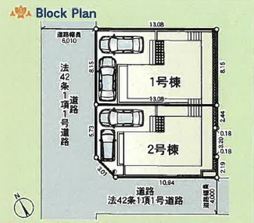 【仲介手数料０円】藤沢市大鋸第22　新築一戸建て　全2棟の区画図|藤沢市大鋸第22　新築一戸建て　全2棟
