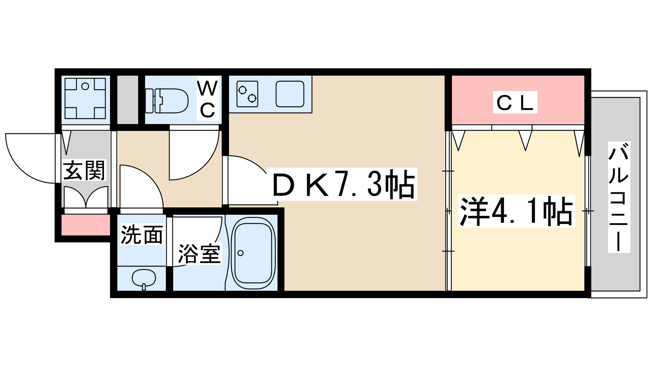 【間取り】 | ワンルーフフラットテンジンバシ