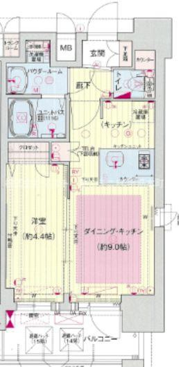 プレサンス大阪城公園ネクサスの間取り