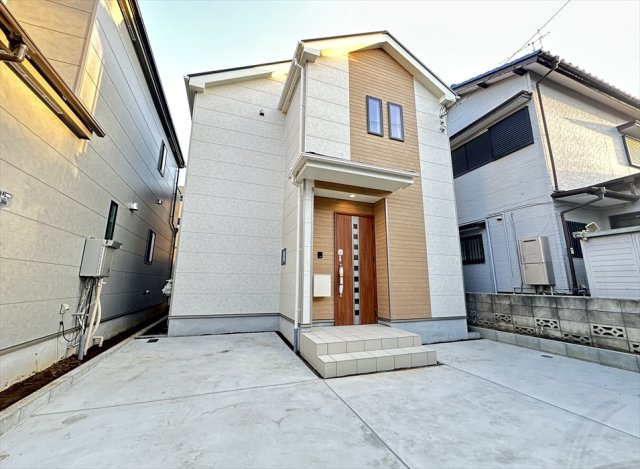 【外観】 | 富士見市水谷東1丁目　新築一戸建住宅　全4棟　(丸井志木店) | 完成済みのため、いつでも入居可能です。
