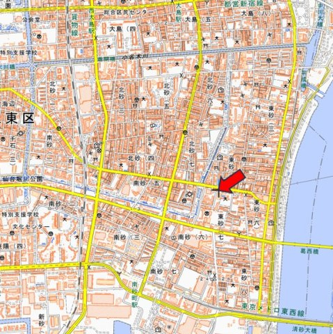 江東区　1棟マンションの地図