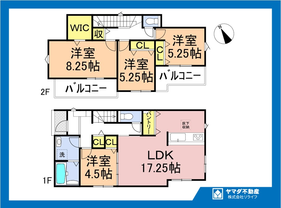 グラファーレ　丹羽郡扶桑町柏森　全1区画分譲の間取り|■1号棟　■ヤマダ不動産　株式会社リライフ　
■夢のマイホーム購入をフルサポートします！
