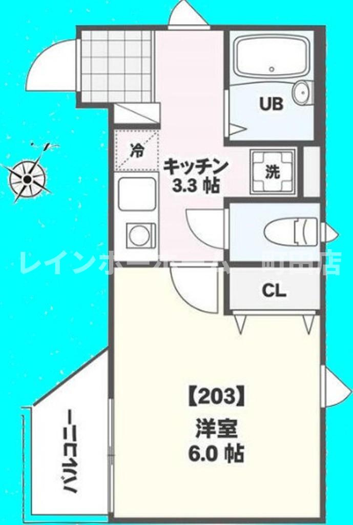 タウンフィールド2-B※初期費用分割あと払いサービス利用可能物件の間取り