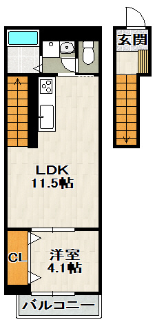 リベルテ逆瀬川の間取り