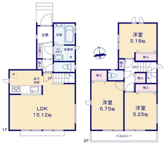 【間取り】 | 新築戸建の3LDKは、人気の間取りとなるため、数多くの物件を取り揃えています。広いリビングルームは、家族だけでなく、知人を呼んでの食事会にも対応可能です。3部屋あるので、子供部屋にすることも可能です。