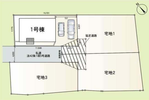 成田市寺台第１の区画図